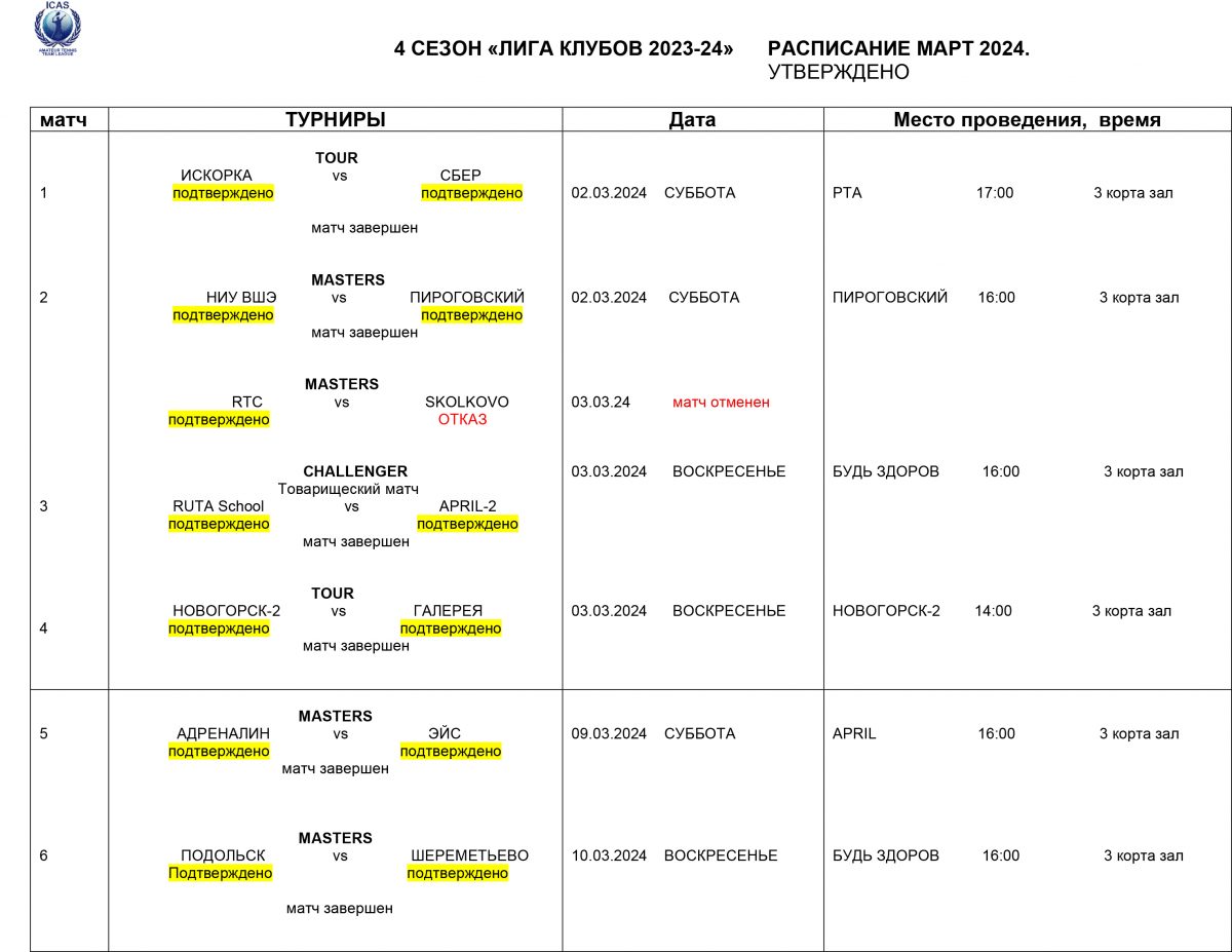  Вариант 5 РАСПИСАНИЕ ЛИГА Клубов март 2024 1 1200x927